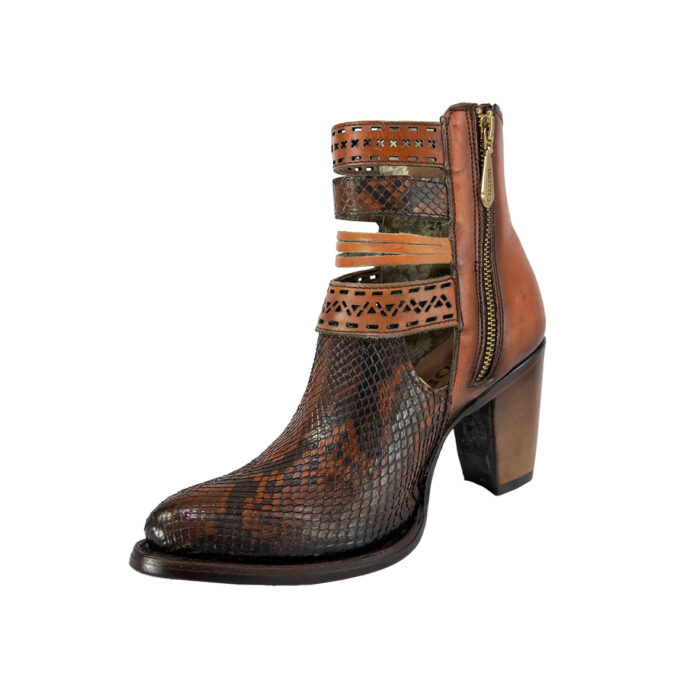 Botines Mujer En Piel Autentica Cuadra Piton 3F29PH - Imagen 5