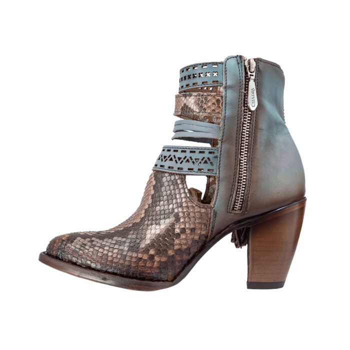 Botines Mujer En Piel Autentica Cuadra Piton 3F29PH - Imagen 8