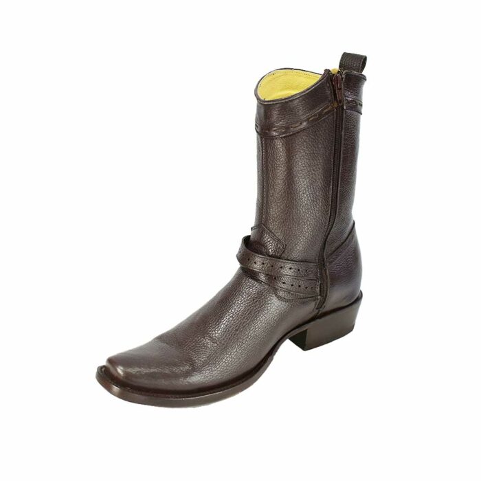 9000164 (3) Botas Hombre Vaqueras En Piel Autentica African Corrugado - Imagen 3