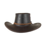 Sombrero Hombre En Piel Autentica Canyon Trenza - Imagen 3