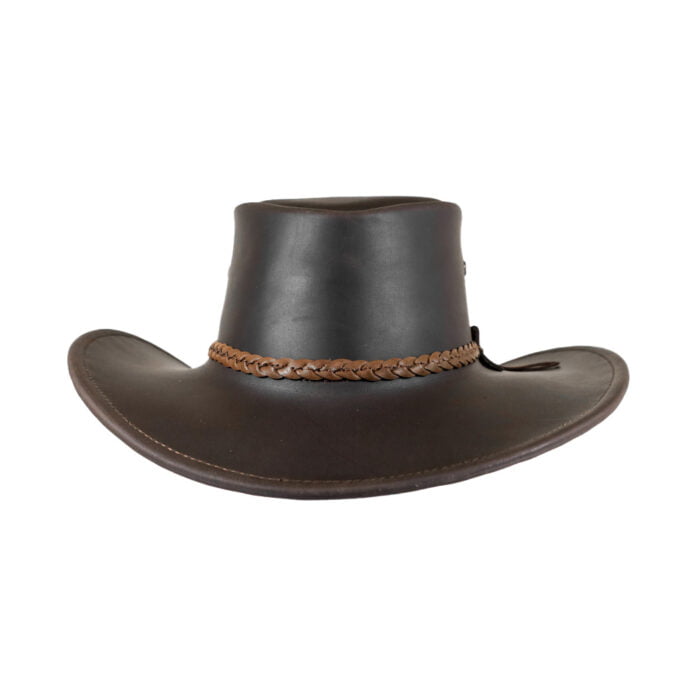 Sombrero Hombre En Piel Autentica Canyon Trenza - Imagen 3