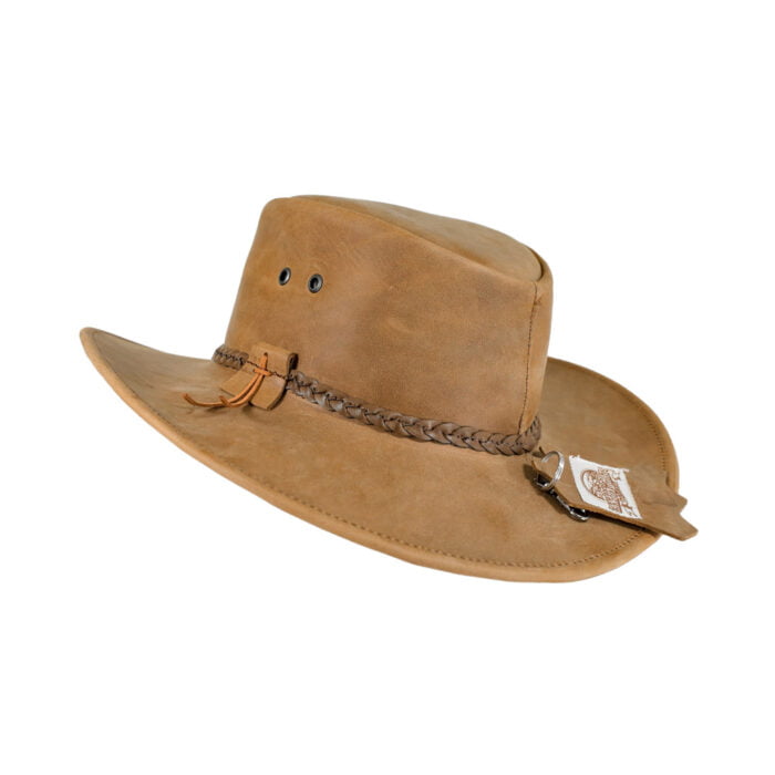 Sombrero Hombre En Piel Autentica Canyon Trenza - Imagen 7