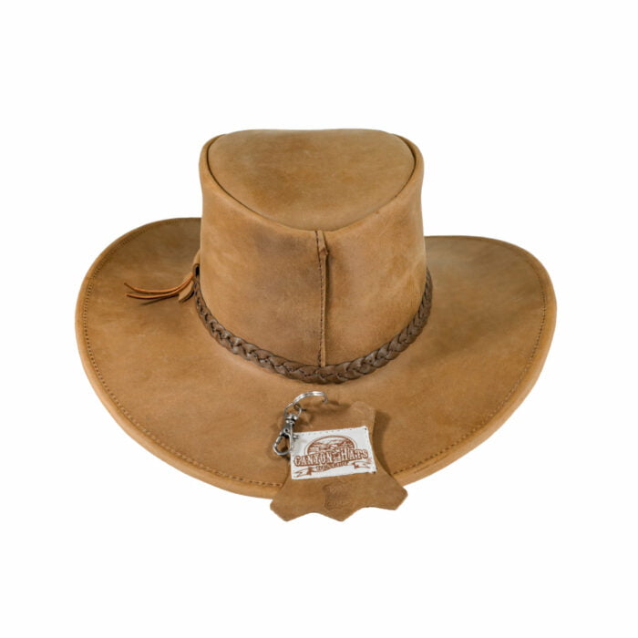 Sombrero Hombre En Piel Autentica Canyon Trenza - Imagen 5