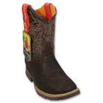 Botas Ni?o Vaqueras En Piel De Cuello De Toro Nokota W011522 - Imagen 2