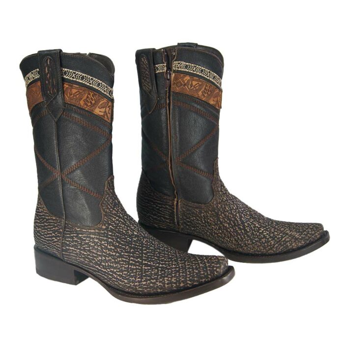 Botas Hombre Vaqueras En Piel Autentica African Mc-299 - Imagen 9