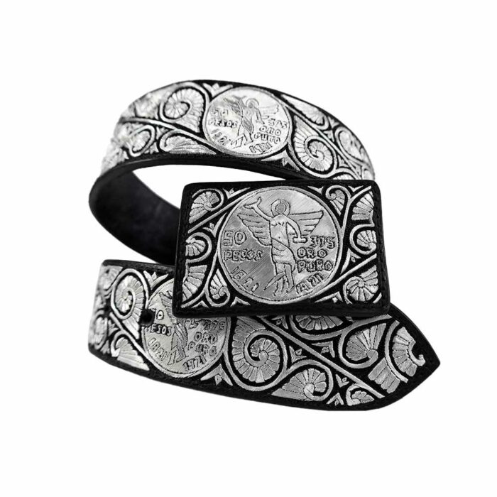 Cinturon Hombre En Hilo De Plata Mabo Quimera 2" - Imagen 4