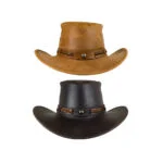 Sombrero Hombre En Piel Autentica Canyon Estoperol - Imagen 2