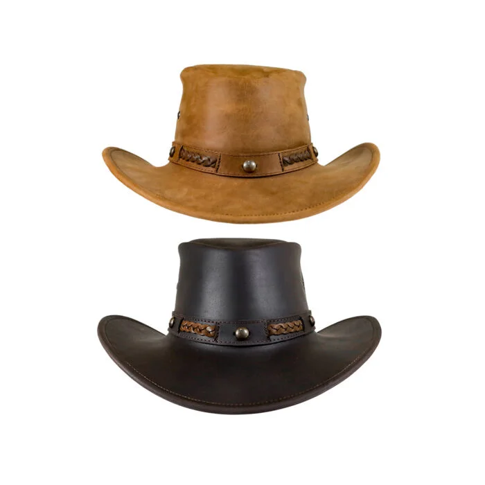 Sombrero Hombre En Piel Autentica Canyon Estoperol - Imagen 2