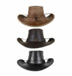 Sombrero Hombre En Piel Autentica Canyon Barbiquejo