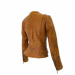 Chamarra Mujer En Piel De Borrego Mabo Imperia Corrugada - Imagen 3