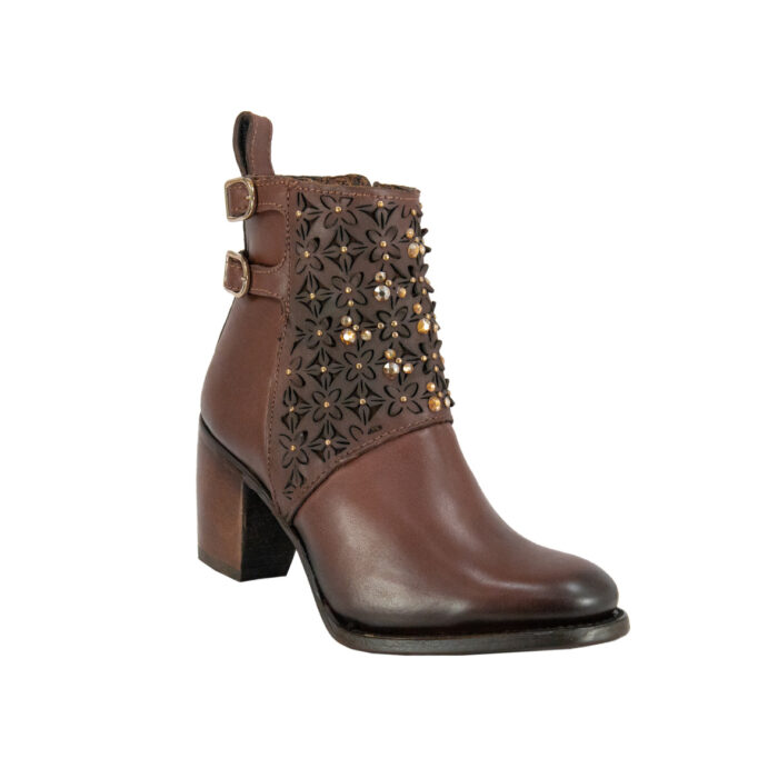 Botines Mujer En Piel Autentica Cuadra Moroni 3W02RS - Imagen 2