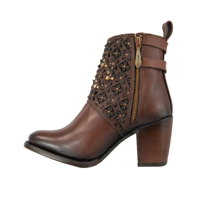 Botines Mujer En Piel Autentica Cuadra Moroni 3W02RS - Imagen 4