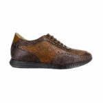 Sneakers Hombre En Piel De Lizard Cuadra 65Klttv