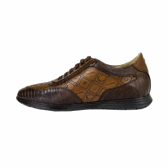 Sneakers Hombre En Piel De Lizard Cuadra 65Klttv - Imagen 4