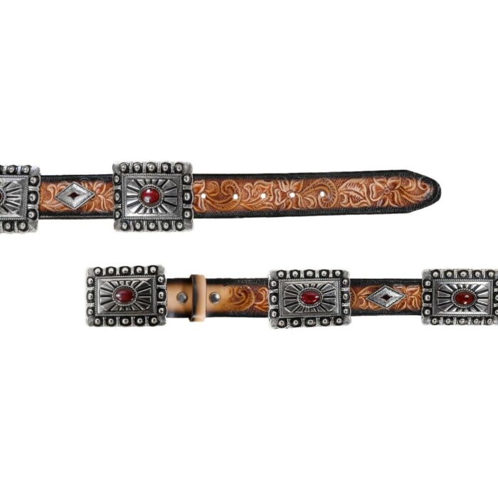 Cinturon Mujer En Piel Autentica Mabo Western Mary - Imagen 1