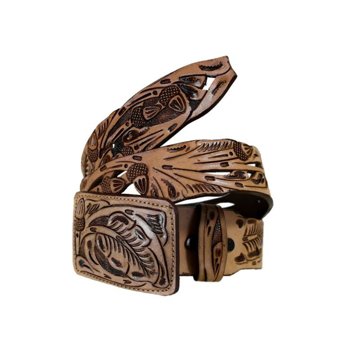 Cinto Hombre Western Bellotas Cincelado - Imagen 2