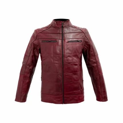 Chamarra Hombre En Piel Autentica Mabo Eliot - Vino, L