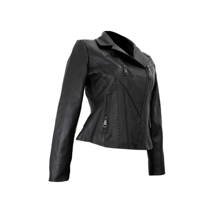 Chamarra Mujer En Piel Autentica Mabo Sofia Peliwuey - Imagen 5