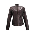 Chamarra Mujer Premium En Piel Autentica Mabo Minerva Deslavado