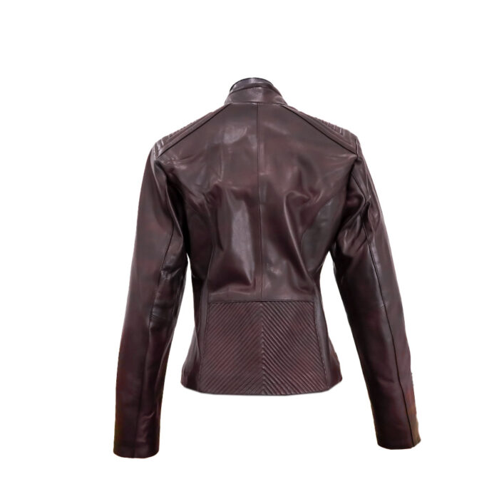 Chamarra Mujer Premium En Piel Autentica Mabo Minerva Deslavado - Imagen 3