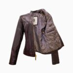 Chamarra Mujer Premium En Piel Autentica Mabo Minerva Deslavado - Imagen 2