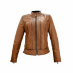 Chamarra Mujer Premium En Piel Autentica Mabo Belia Corrugado