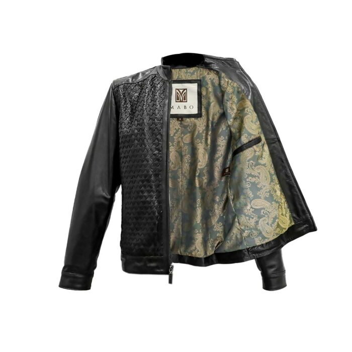 Chamarra Hombre Premium En Piel Autentica Mabo Mercurio Wax - Imagen 2