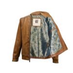 Chamarra Hombre Premium En Piel Autentica Mabo Mercurio Wax - Imagen 4