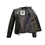 Chamarra Mujer Premium En Piel Autentica Mabo Dany Satinado - Imagen 2