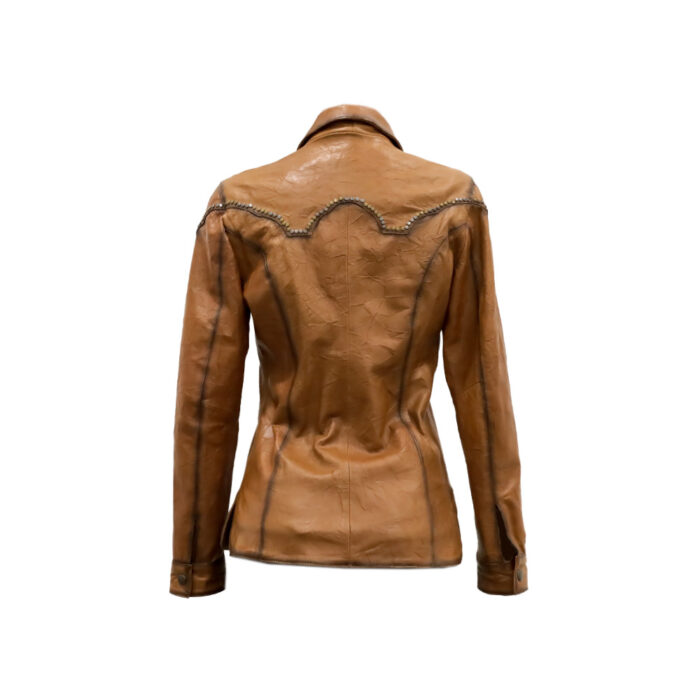 Camisola Mujer Premium En Piel Autentica Mabo Lluvia Corrugada - Imagen 4