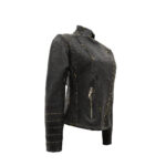 Chamarra Mujer Premium En Piel Autentica Mabo Nemesis Avejentado - Imagen 2