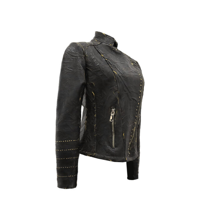 Chamarra Mujer Premium En Piel Autentica Mabo Nemesis Avejentado - Imagen 2