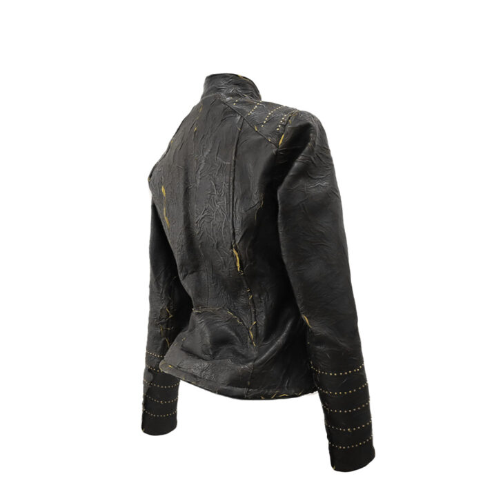 Chamarra Mujer Premium En Piel Autentica Mabo Nemesis Avejentado - Imagen 3