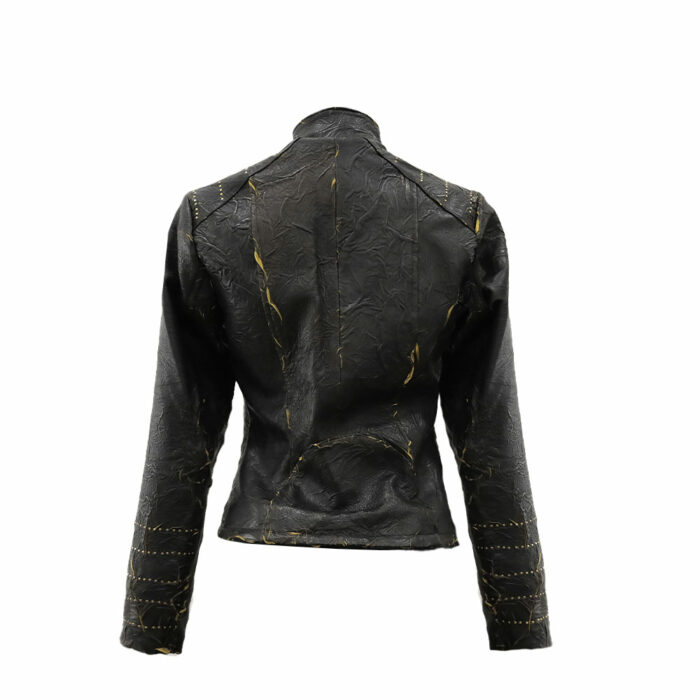 Chamarra Mujer Premium En Piel Autentica Mabo Nemesis Avejentado - Imagen 4