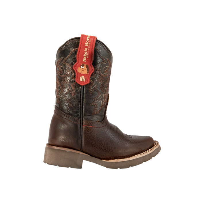 Botas Ni?o Vaqueras En Piel Autentica Nokota Bull Dog Roper Woody H10 - Imagen 1