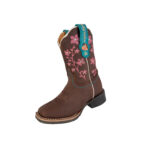 Botas Ni?a Vaqueras En Piel Crazy Nokota Bordado Rosa Jessie H15 - Imagen 4