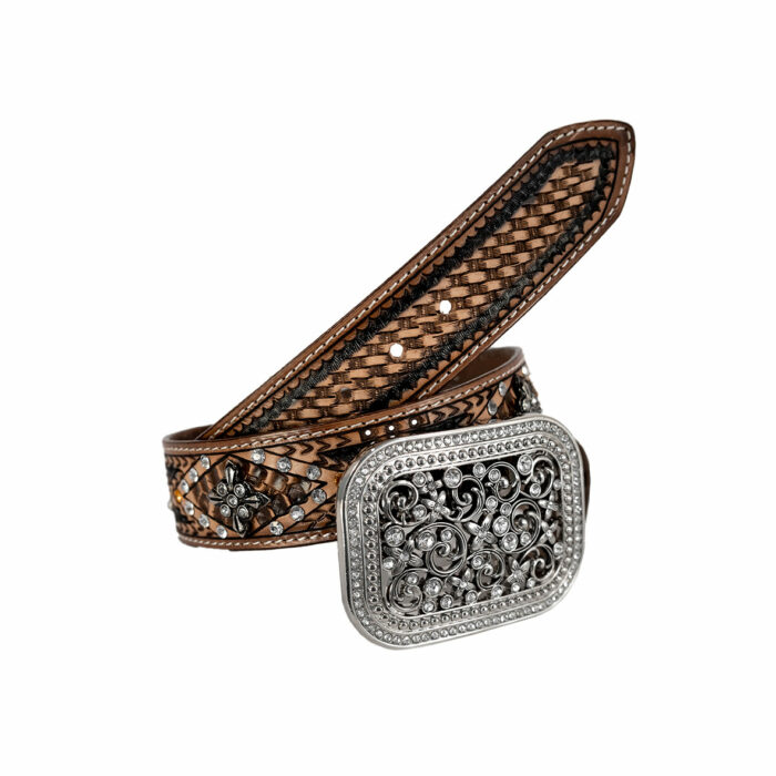 Cinturon Mujer En Piel Autentica Mabo Western C/Piedra Mod129266 - Imagen 2