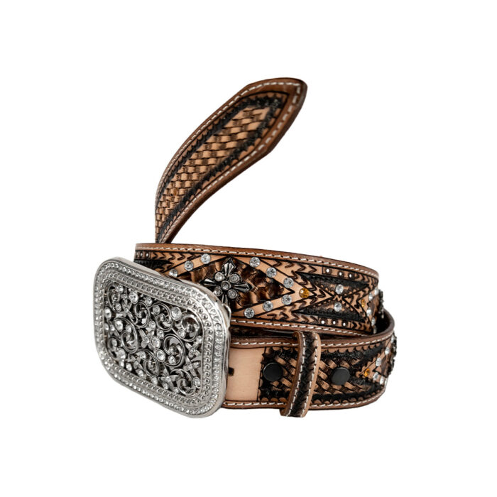 Cinturon Mujer En Piel Autentica Mabo Western C/Piedra Mod129266 - Imagen 6