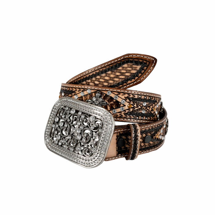 Cinturon Mujer En Piel Autentica Mabo Western C/Piedra Mod129266 - Imagen 3