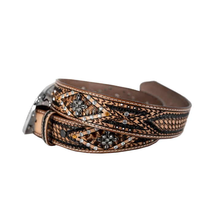 Cinturon Mujer En Piel Autentica Mabo Western C/Piedra Mod129266 - Imagen 5