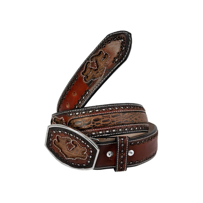 9002163-3.jpg Cinturon Hombre En Piel Autentica Mabo Western Mask Aplic Cincelado Mod129176 - Imagen 5