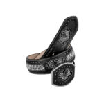 Cinturon Hombre En Piel Autentica Mabo Western Mask Grabado - Imagen 6