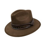 Sombrero Mujer En Piel Gamuza Mabo Texana Explorer Som-Her 00Cf - Imagen 4