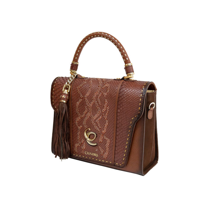 Bolsa Mujer En Piel Autentica Cuadra Bo458Pm - Imagen 2