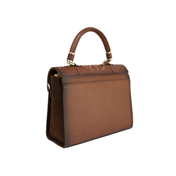 Bolsa Mujer En Piel Autentica Cuadra Bo458Pm - Imagen 5