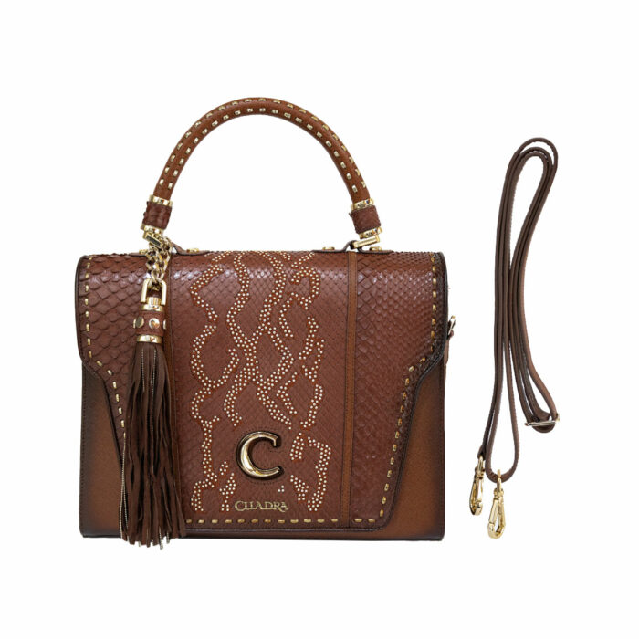 Bolsa Mujer En Piel Autentica Cuadra Bo458Pm - Imagen 3