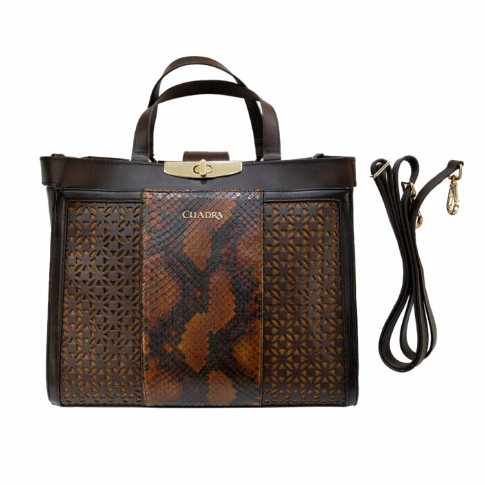 Bolsa Mujer En Piel Autentica Cuadra Bo482Pi - Imagen 2