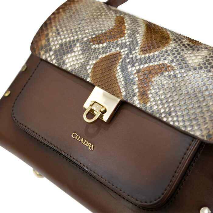 Bolsa Mujer En Piel Autentica Cuadra Bod08Pi - Imagen 4