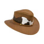 Sombrero Hombre En Piel Autentica Canyon Pelo Vaquita - Imagen 2