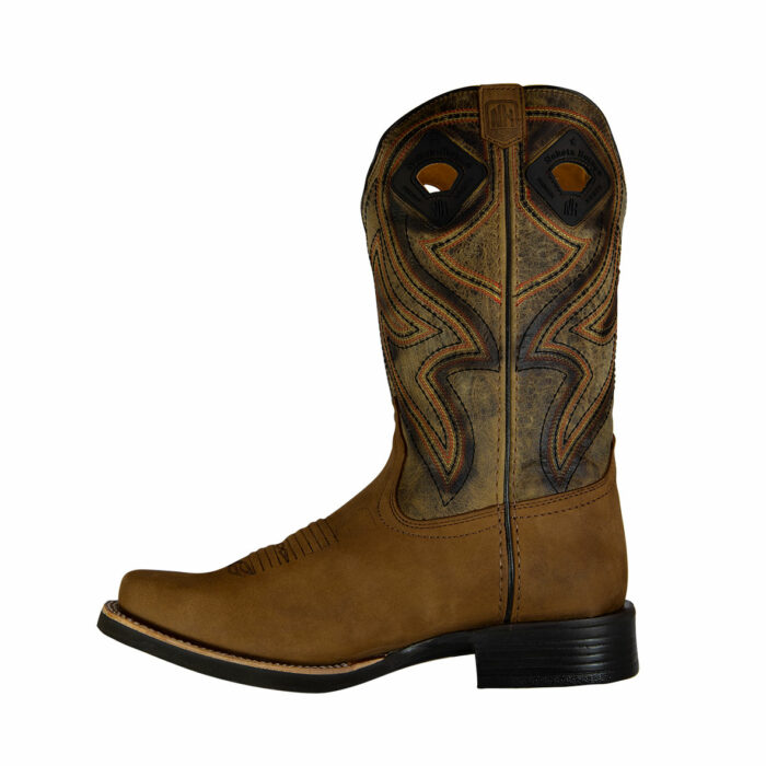 Botas Hombre Vaqueras En Piel Autentica Nokota Quarry Morgan H18 - Imagen 3